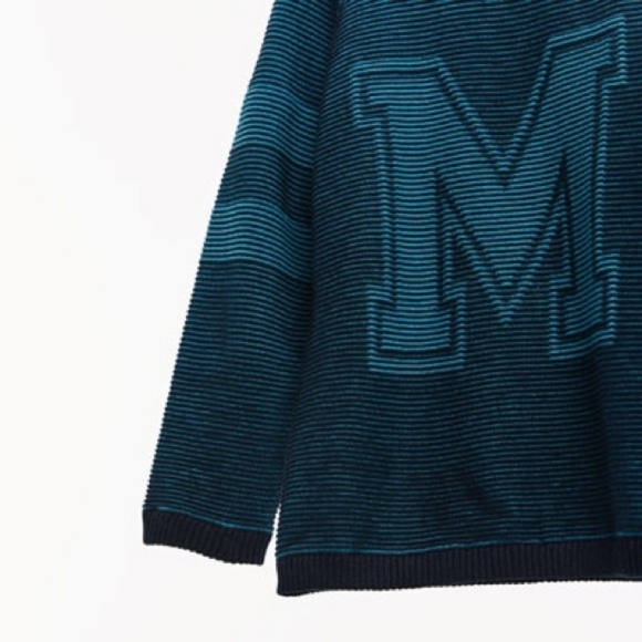 Zara Varsity M Initial Sweater Zara Kids Ribbed - Picture 5 of 6